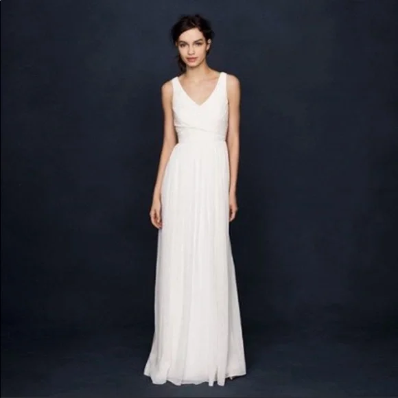 j crew heidi dress silk chiffon J. Crew | Dresses | Nwt J Crew Heidi Silk Chiffon Wedding Gown In Ivory